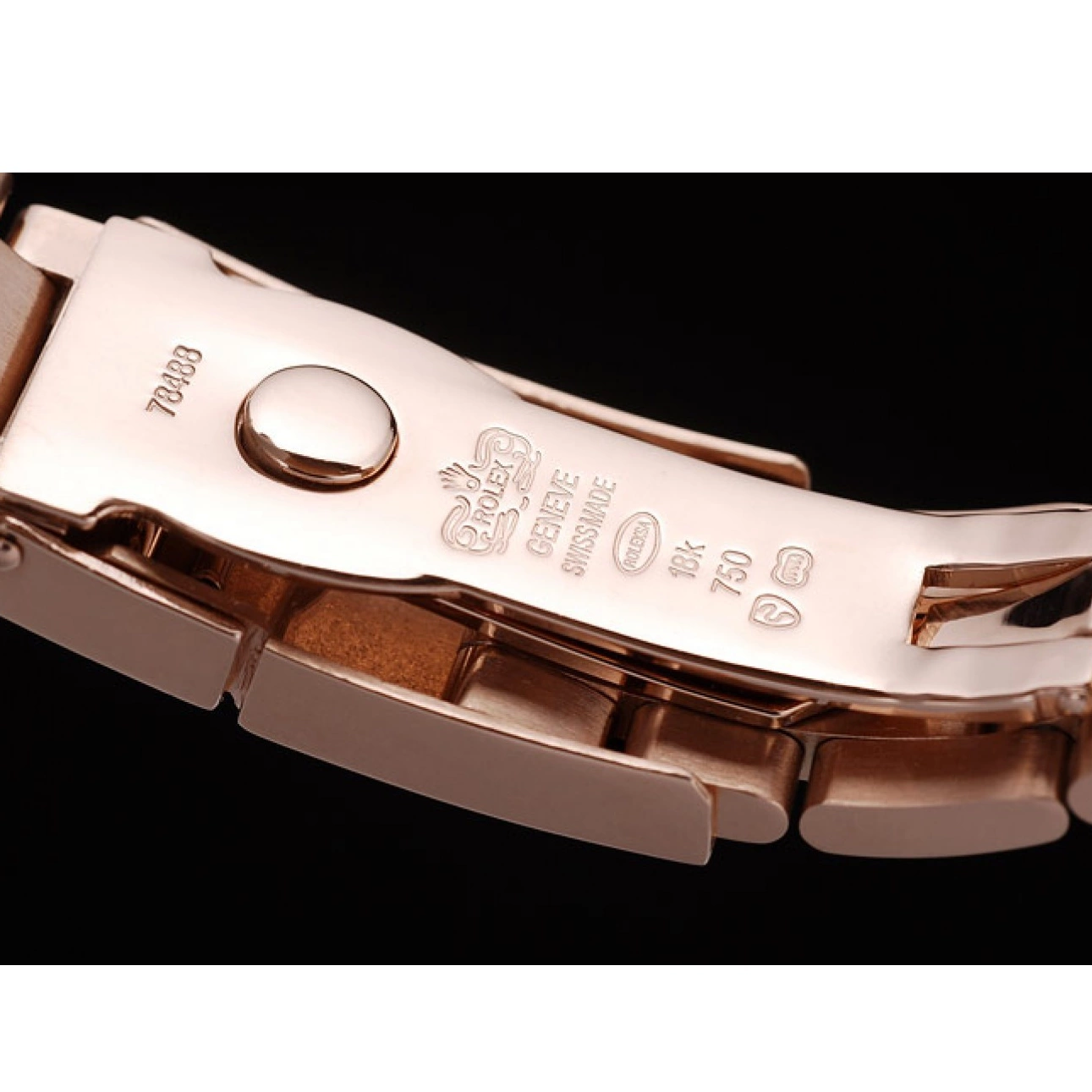 Rolex aaa copy Daytona Steel Rose Stainless Bezel Plated Rose Dial Gold Gold Rolex 0531